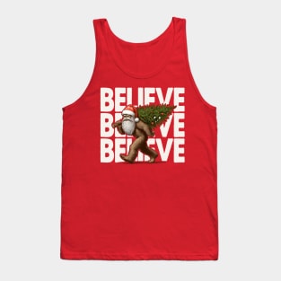 Believe in Bigfoot - Funny Christmas Tank Top